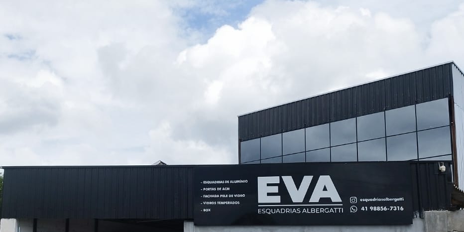 Fachada da sede EVA Esquadrias Albergatti